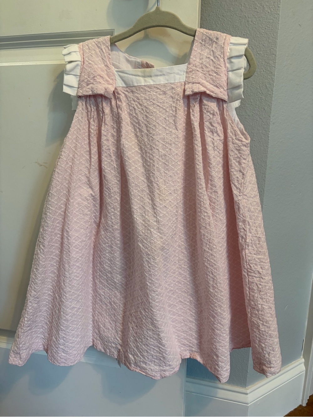 Classic Pink Textured Girls' Formal Dress